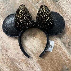 Disney 50th Anniversary Black & Gold Minnie Ears